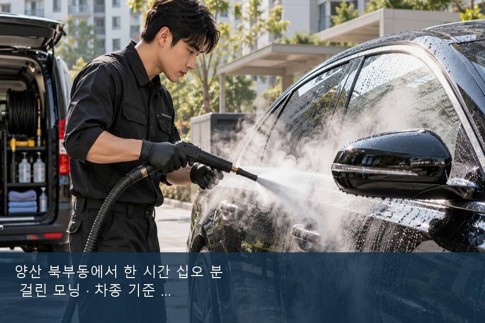 양산 북부동에서 한 시간 십오 분 걸린 모닝 · 차종 기준 금액